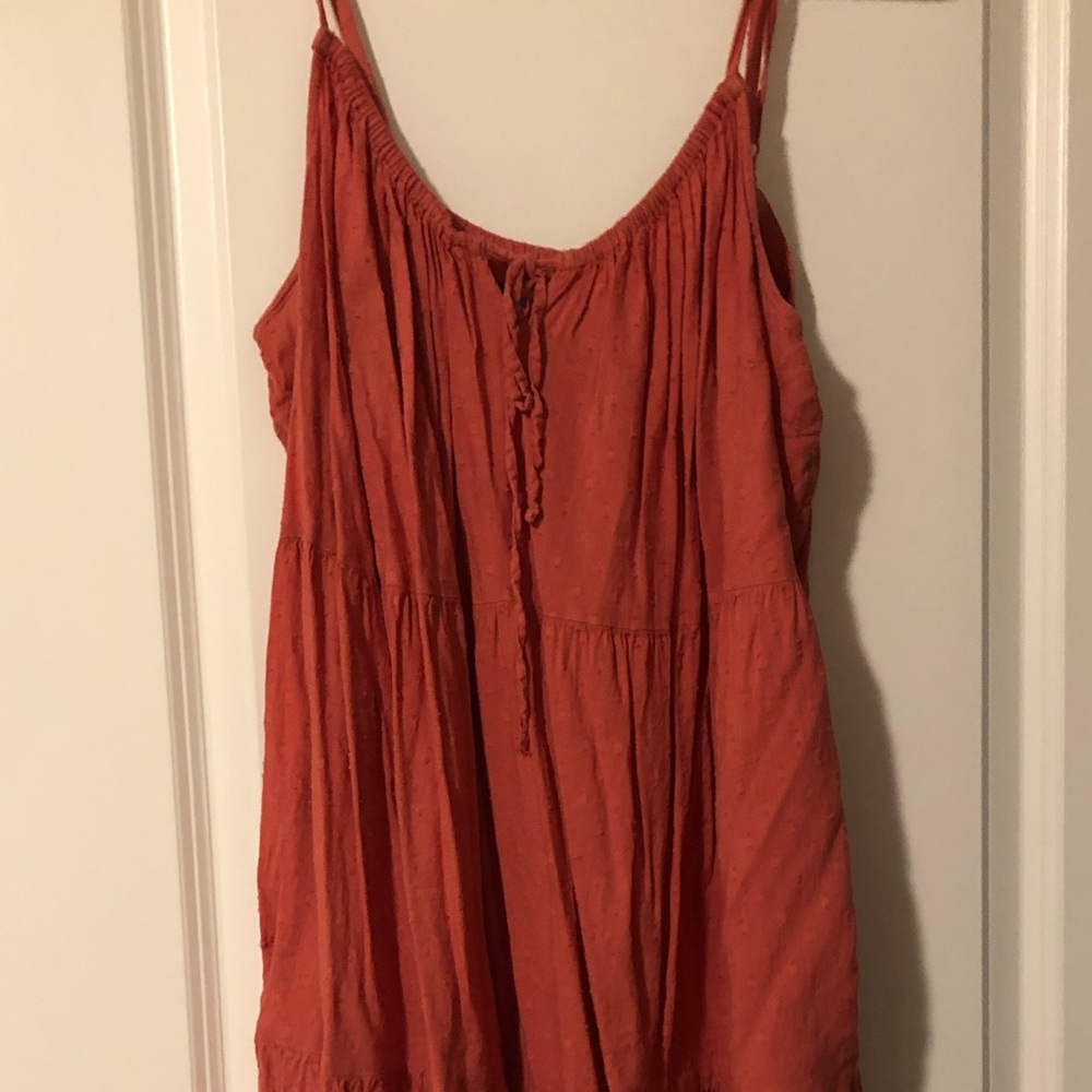 Coral Short Spaghetti Strap Dress